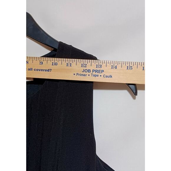 Calvin Klein Little Black Dress sz S Silver Stud Detail Lined A-line Tra… - Picture 5 of 8